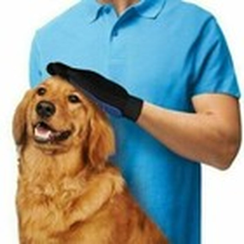 Pet Hair Gloves Brush Remover 1 Pair Dog Cat Comb Fur Mitt Massage Grooming Bath